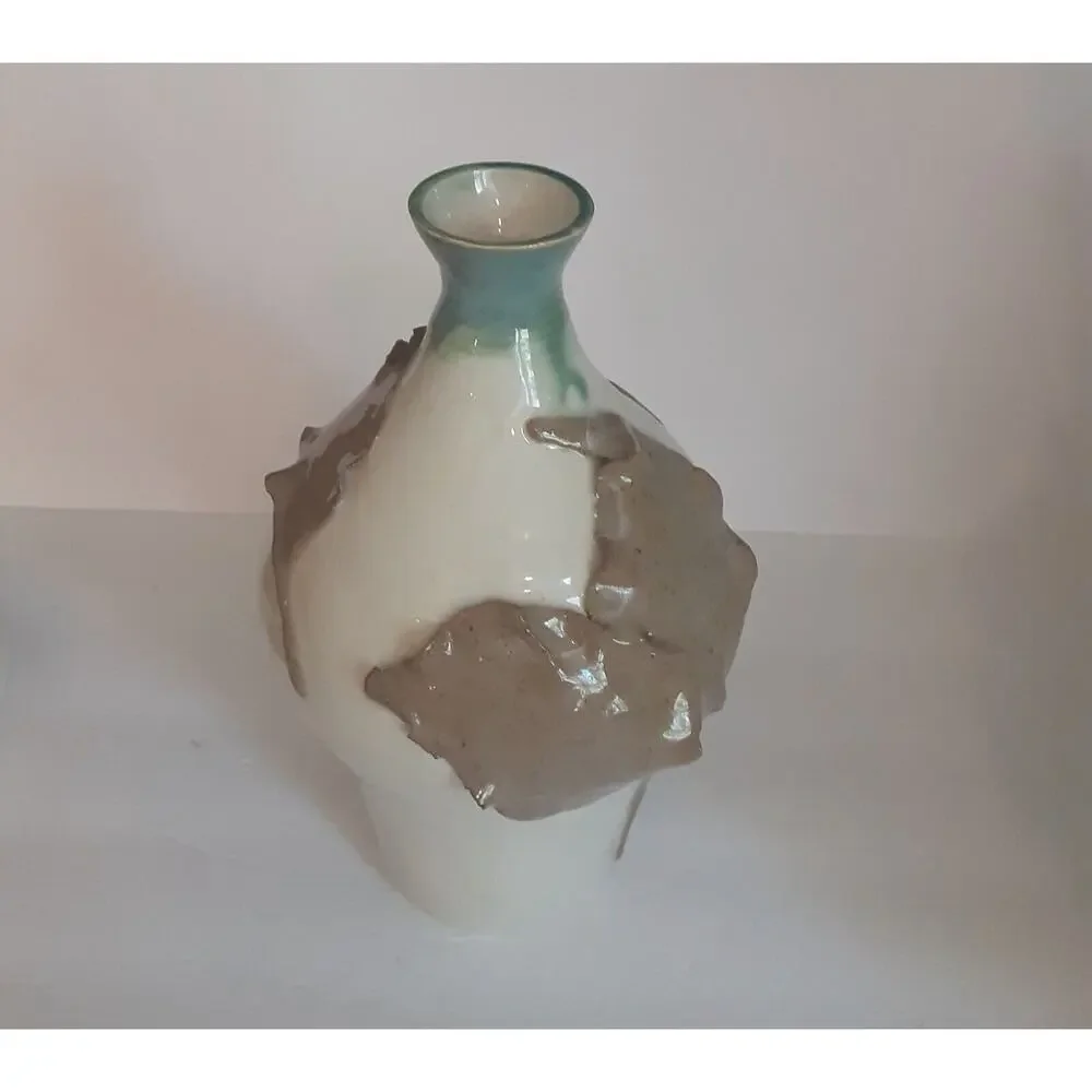 Leaf applique Stoneware Large Decorative Vase Beautiful